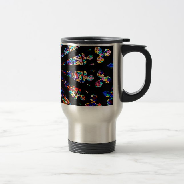 Mug De Voyage vitraux de l'église couleurs (Droit)