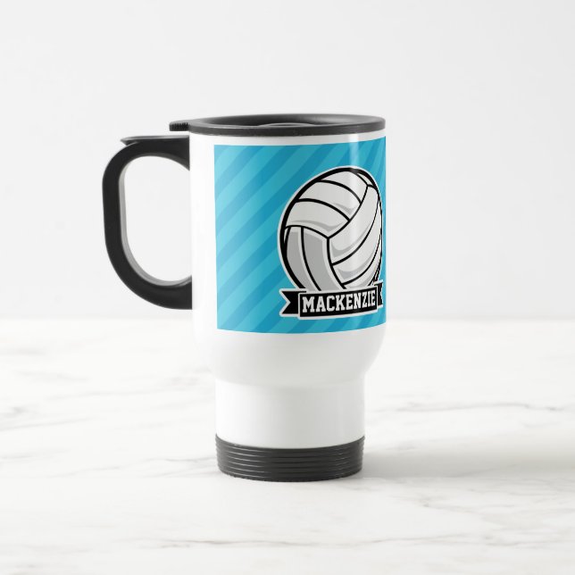 Mug De Voyage Volley-ball ; Bleu ciel (Gauche)