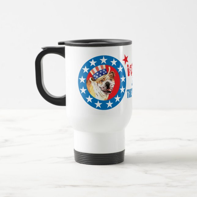 Mug De Voyage Vote pour Bulldog (Gauche)