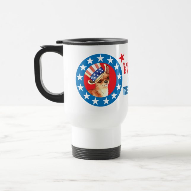 Mug De Voyage Vote pour Chihuahua (Gauche)