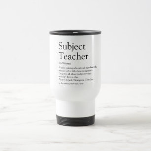 Mug De Voyage Votre meilleure définition d'enseignant noir et bl