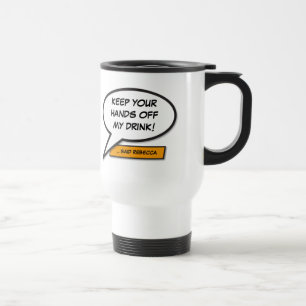 Mug De Voyage Votre Message Bulle De Texte Fun Rétro Bande Dessi