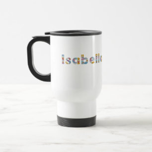 Mug De Voyage Votre nom en lettres florales artistiques / Isabel