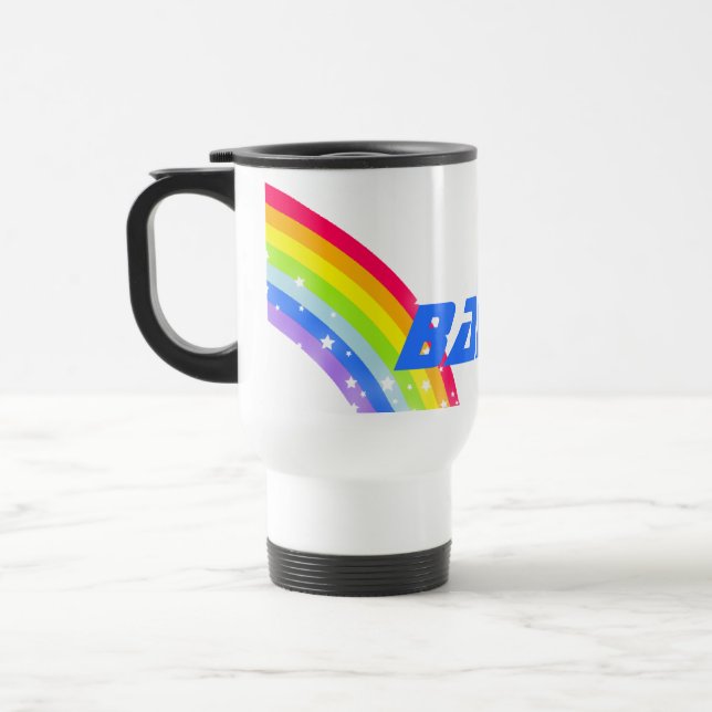 Mug De Voyage "Votre nom" voyage arc-en-ciel / club enfant muet  (Gauche)