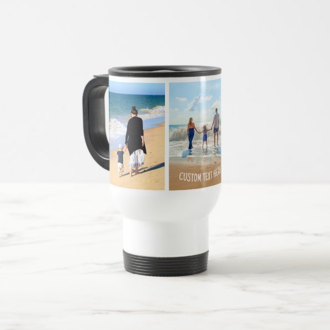 Mug De Voyage Votre photo Collage Voyage Mug Cadeau et texte per (Devant gauche)