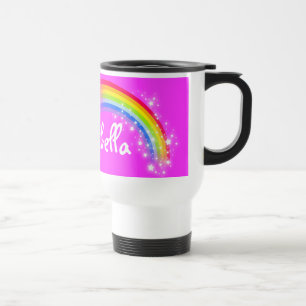 Mug De Voyage "Votre voyage violet/enfants" d'arc-en-ciel nommé