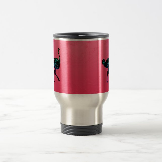 Mug De Voyage Voyage Abstrait d'autruche/Mug de navette (Centre)