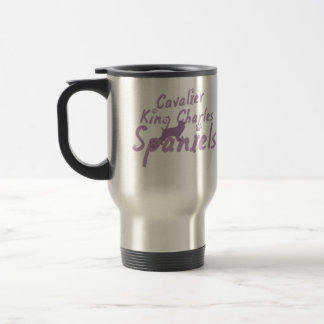 Mug De Voyage Voyage cavalier d'épagneul du Roi Charles de rose