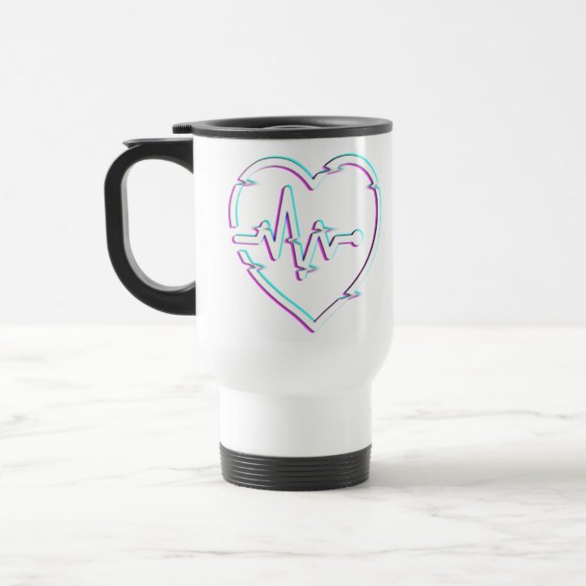 Mug De Voyage Voyage Coeur/Mug Commuter (Gauche)