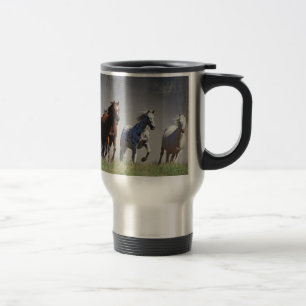 Mug De Voyage Voyage courant de chevaux/tasse de banlieusard