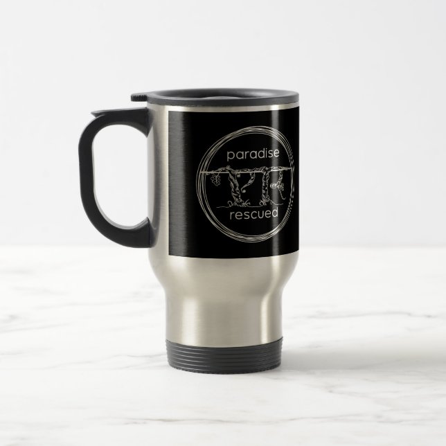 Mug De Voyage Voyage de café secouru par paradis (Gauche)