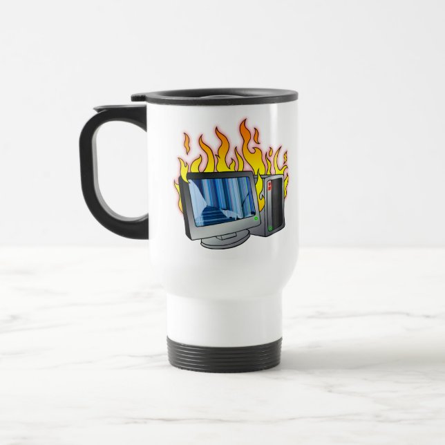 Mug De Voyage Voyage d'incendie d'ordinateur/brousse de navette (Gauche)
