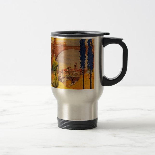 Mug De Voyage Voyage ferroviaire vintage (Droit)