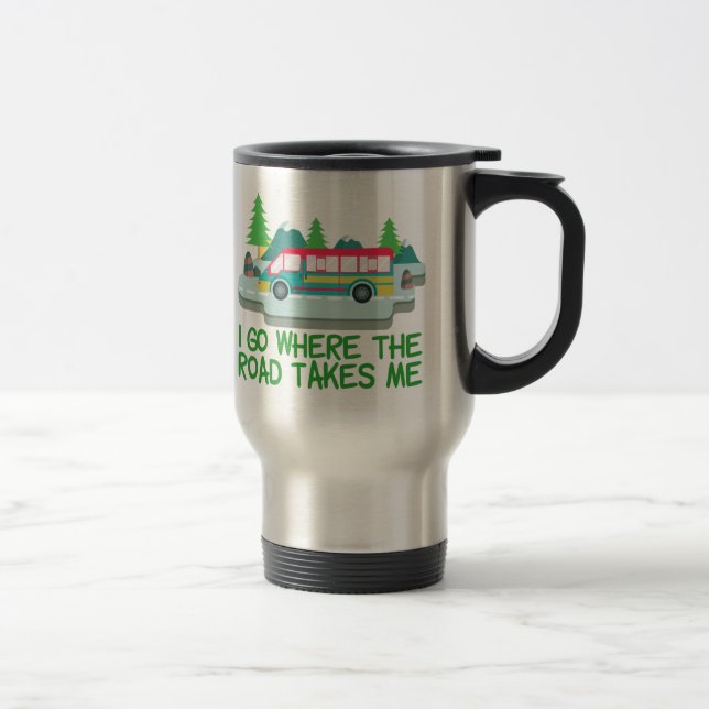 Mug De Voyage Voyageur mondial RV Camper Road Voyage Vacances (Droit)