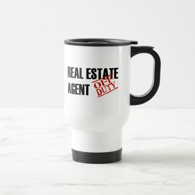 MUG DE VOYAGE VRAI AGENT IMMOBILIER QUI N'EST PAS DE SERVICE (Droite)