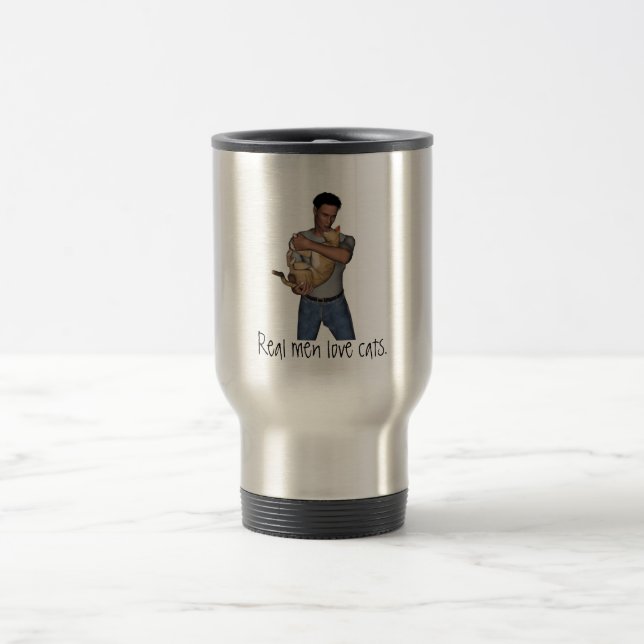 Mug De Voyage Vrais chats d'amour d'hommes (Centre)