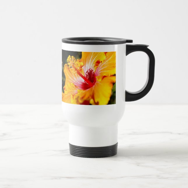Mug De Voyage Vue latérale de l'Hibiscus orange (Droite)