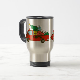 Mug De Voyage Vue latérale du camion père Noël Joyeux Noël