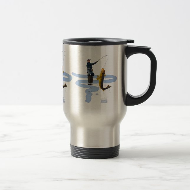 Mug De Voyage Walleye Fishing Extérieur Fisherman's Sporting Gif (Droit)