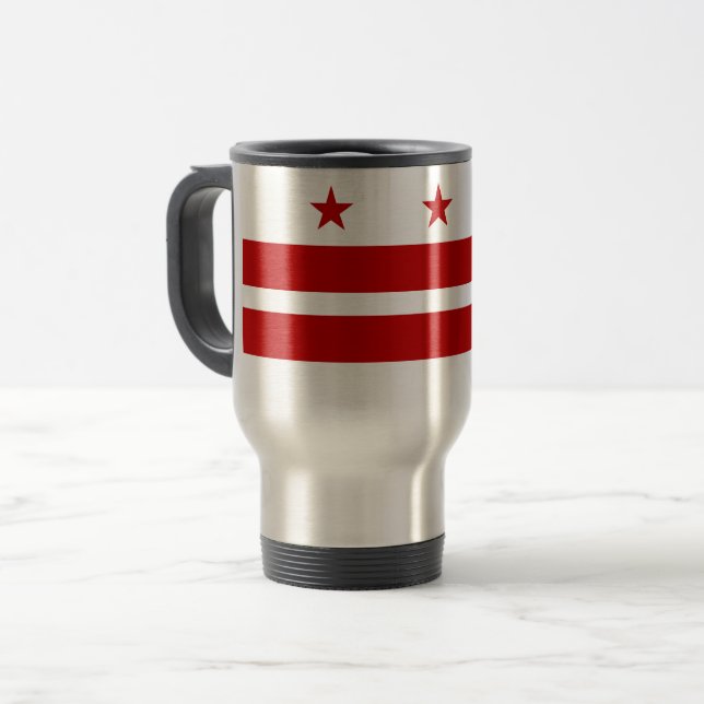 Mug De Voyage Washington, drapeau de C.C (Devant gauche)