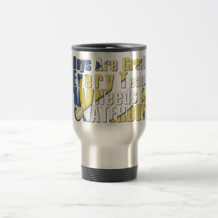Mug De Voyage Waterboy Volleball en bleu et jaune