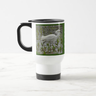 Mug De Voyage White Egret Photo Nature Thème Elegant Wading Bird