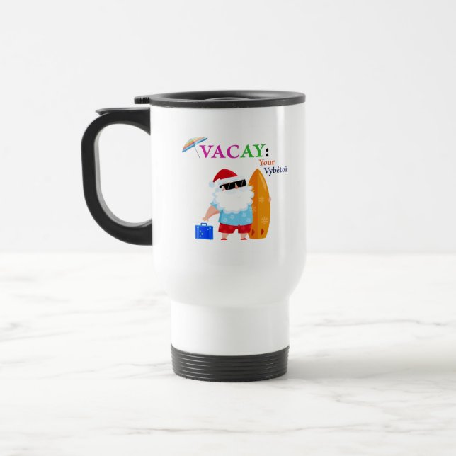 Mug De Voyage White Vacay Père Noël— (Gauche)