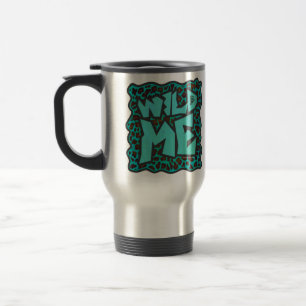 Mug De Voyage Wild Me Design léopard Brown et Turquoise