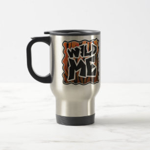 Mug De Voyage Wild Me Tiger Hot orange et noir