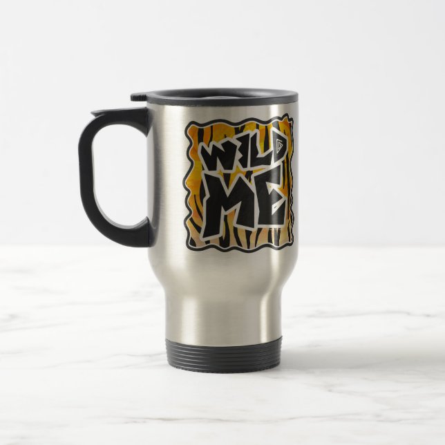 Mug De Voyage Wild Me Tiger orange et noir (Gauche)