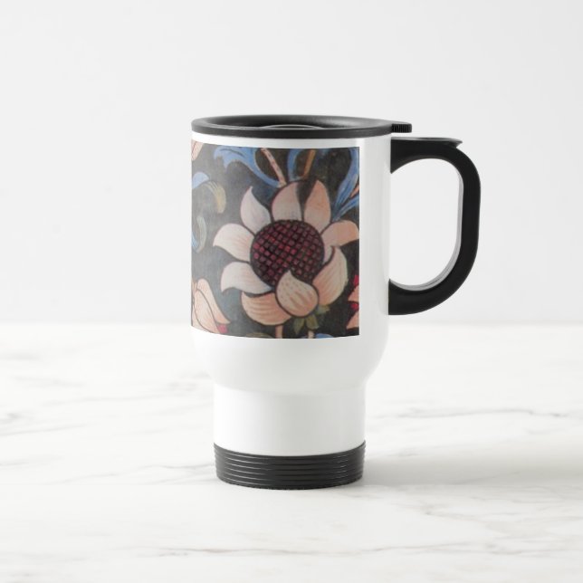 Mug De Voyage William Morris Evenlode Textile Floral Art (Droite)