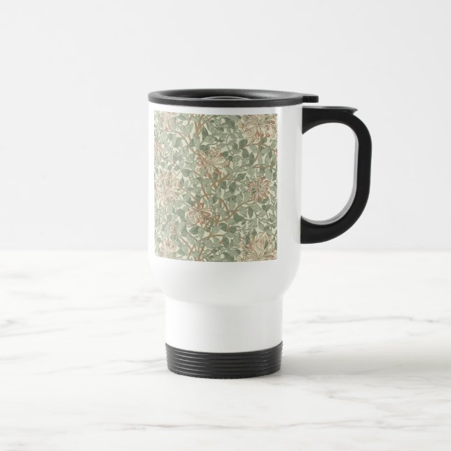 Mug De Voyage William Morris Honeysuckle Vert Floral (Droite)