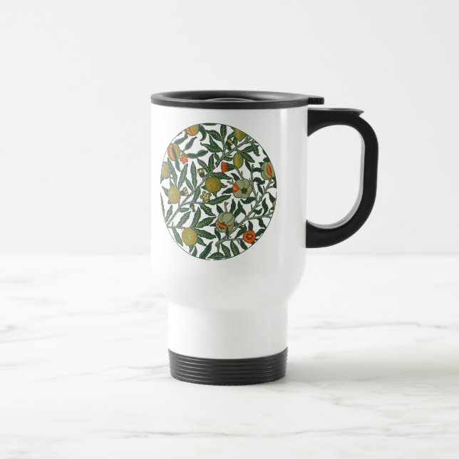 Mug De Voyage William Morris Pomegranate Bleu papier peint color (Droite)