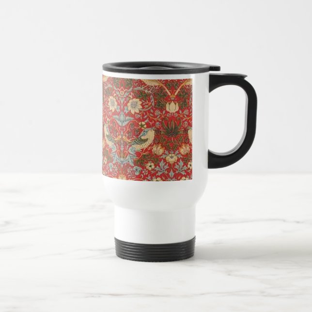 Mug De Voyage William Morris Red Strawberry Thief (Droite)
