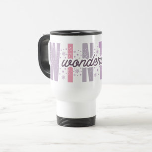 Mug De Voyage Winter Wonderland - Typographie Festive Art