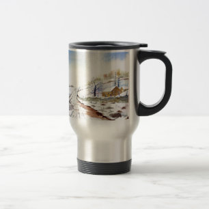 Mug De Voyage Wintery Lane Watercolor