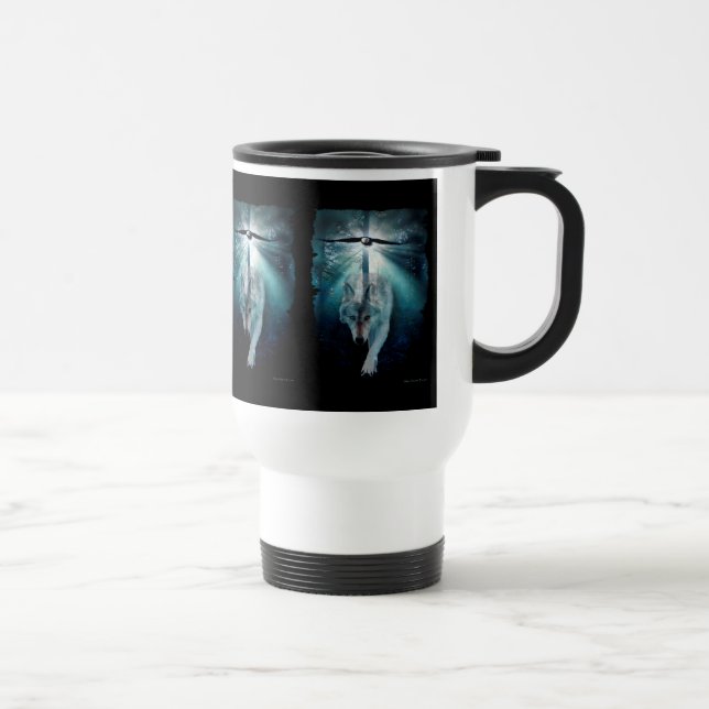 Mug De Voyage WOLF & EAGLE Wildlife Art Drinkware (Droite)