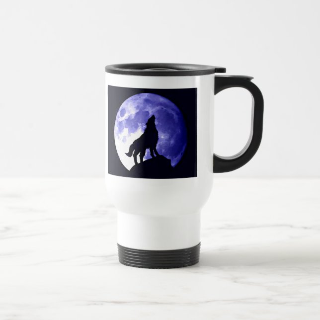 Mug De Voyage Wolf Howling à Moon (Droite)