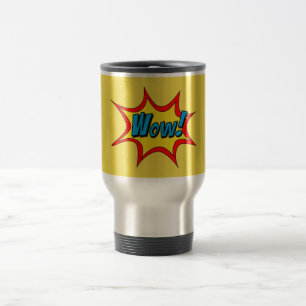 Mug De Voyage Wow bulle de mots Superhero