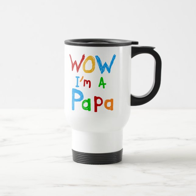 Mug De Voyage Wow, je suis un Papa Tshirts et GIfts (Droite)