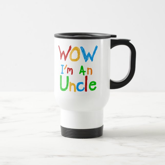 Mug De Voyage WOW Je suis un T-shirt Oncle et des GIfts (Droite)