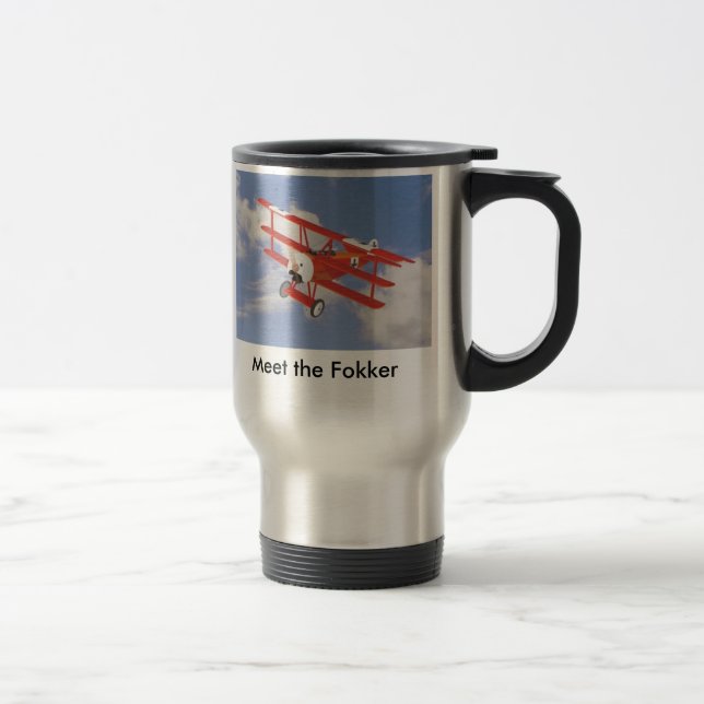 Mug De Voyage WW1 Fokker-triplans, rencontrent le Fokker (Droit)