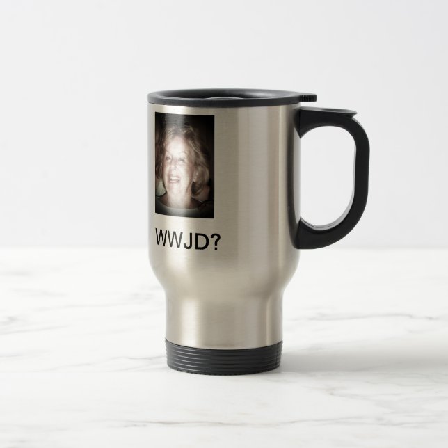 MUG DE VOYAGE WWJD ? (Droit)