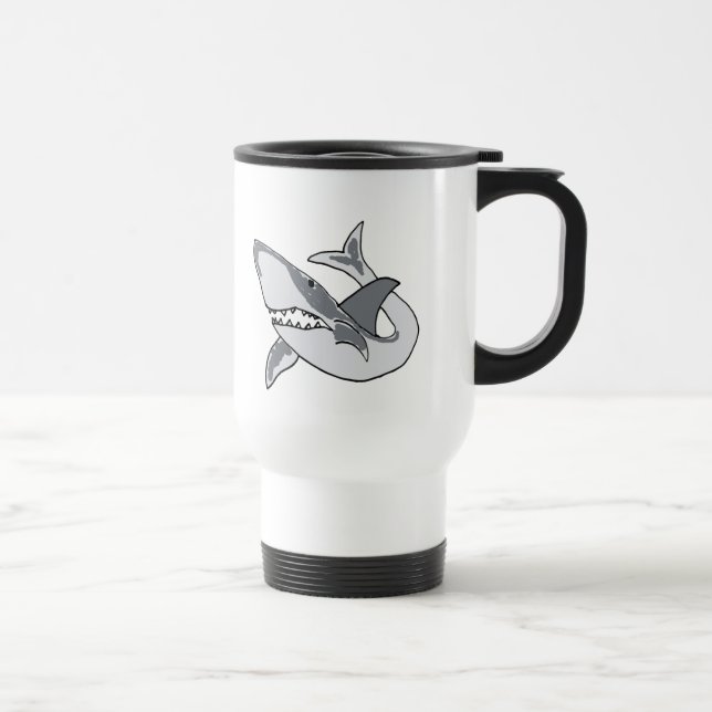 Mug De Voyage XX bande dessinée drôle de requin (Droite)