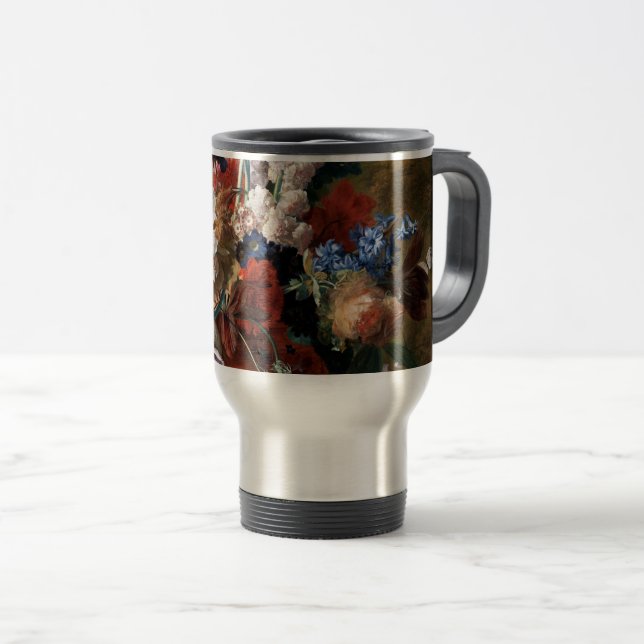 Mug De Voyage Xzendor7 Bouquet de fleurs par Jan van Huysum (Devant droit)