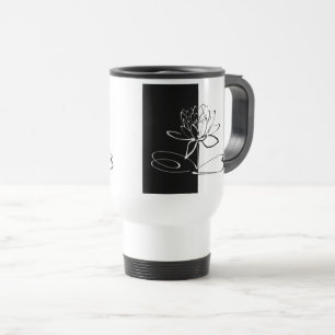 Mug De Voyage Yin Yang Black Lotus Blossom
