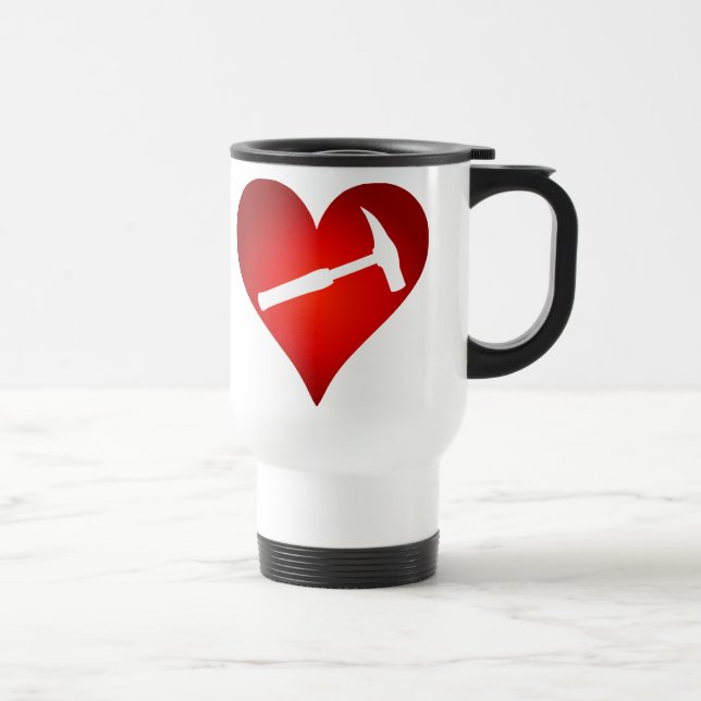 Mug De Voyage You Rock My World : Rock Hammer Heart (Droite)