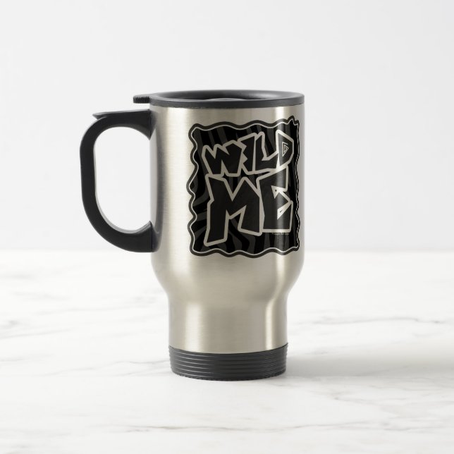 Mug De Voyage Zebra Wild me Noir et gris (Gauche)