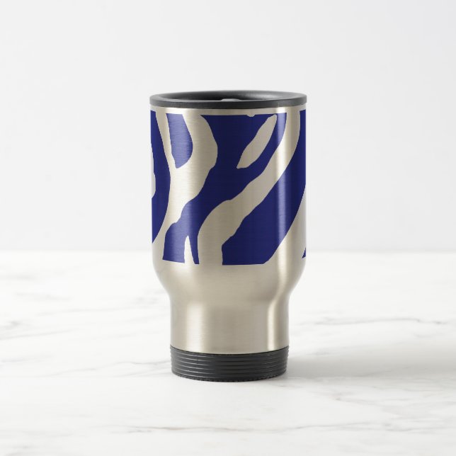 Mug De Voyage Zèbre Bleu (Centre)