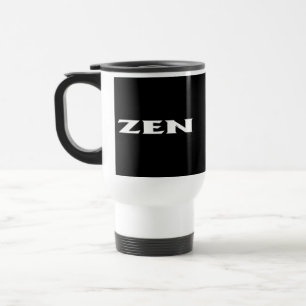 Mug De Voyage Zen blanc noir bouchon